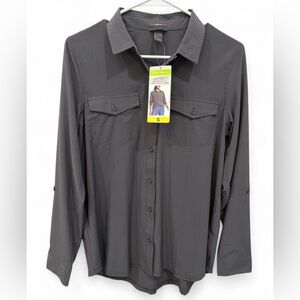 NWT Women's Eddie Bauer Long Sleeve Shirt Small Lightweight UPF Moisture Wicking